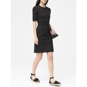 banana republic black sheath dress